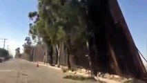 Ventos fortes derrubam muro de Trump na fronteira dos EUA com o México