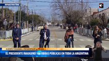 El presidente inauguró 100 obras públicas en toda la argentina
