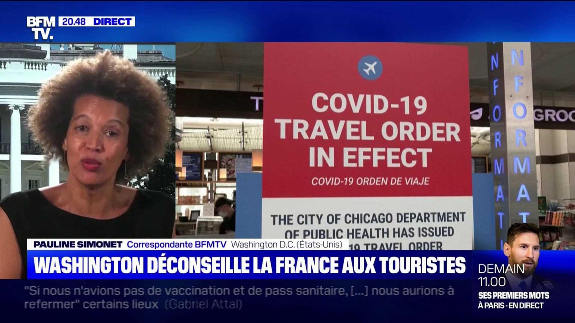 Covid-19: les États-Unis déconseillent à leurs ressortissants de voyager en  France - Vidéo Dailymotion