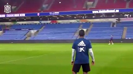 Treino da seleção espanhola
