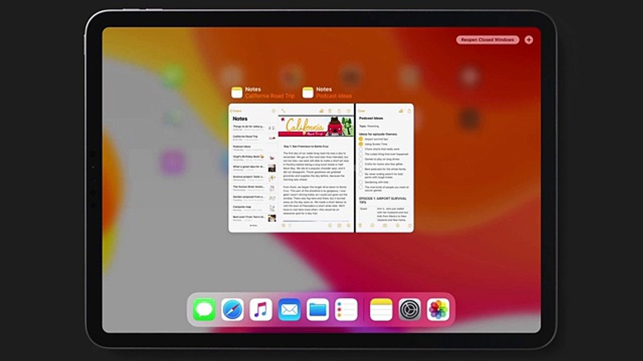 iPadOS 13 - Split View