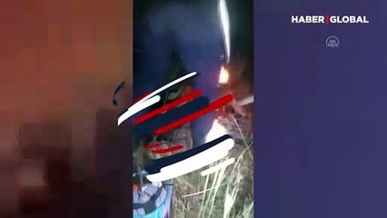 Ağrı'da asfalt zifti birikintisine düşen köpeği itfaiye kurtardı