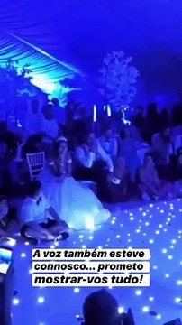 Voz da Casa dos Segredos não faltou ao casamento de Cristiana e Cláudio