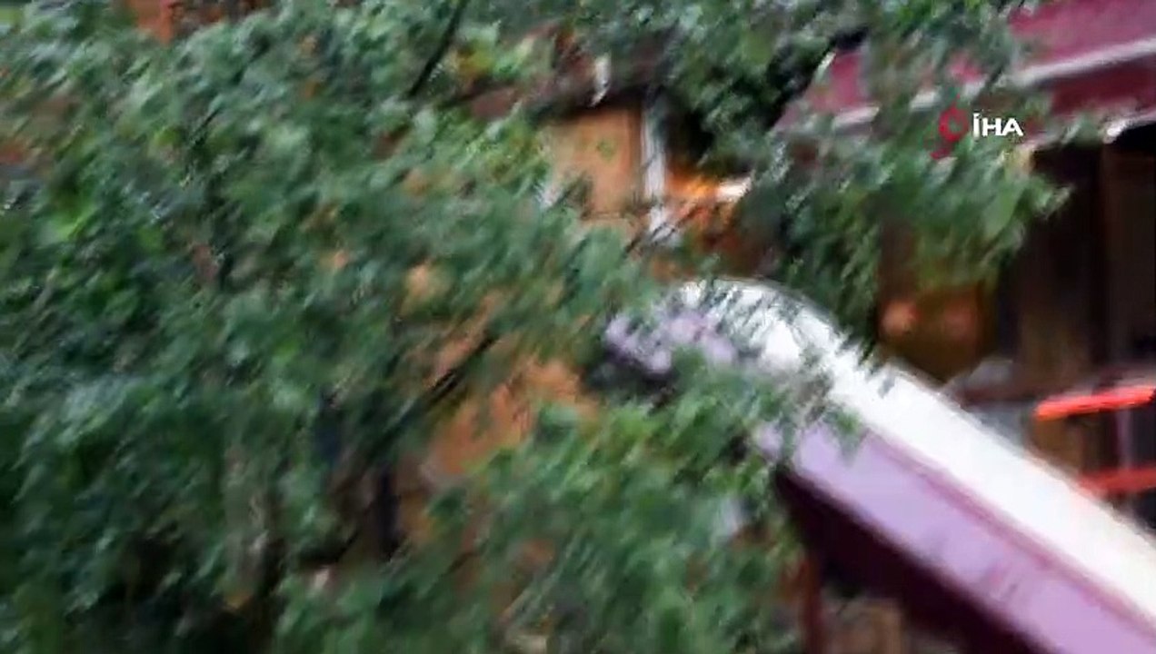 Uzungöl'de şiddetli yağışlar sonrası Koşon Deresi'nde çamur aktı