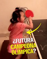 ¿Futura campeona olímpica de tenis de mesa?
