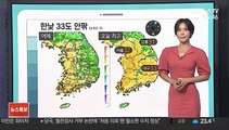 [날씨클릭] 33도 안팎 더위…내륙 소나기, 남해안·제주 비