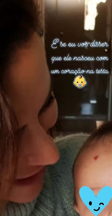 O filho de Dânia Neto nasceu com um "coração na testa"