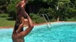 Filha de Carolina Patrocínio treina para o melhor mergulho acrobático
