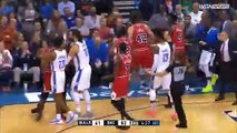 Thunder-Bulls acabou com grande empurrões e ameaças
