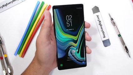 A resistência do Galaxy Note 9 foi posta à prova
