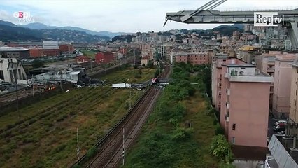 Primeira chamada para o 112 após a queda de ponte de Morandi