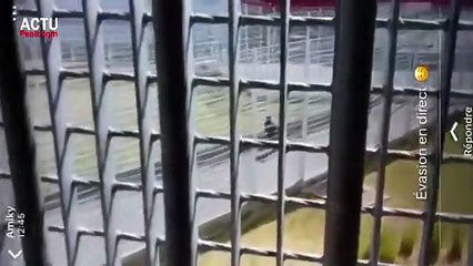 Veja o momento em que recluso francês escapa da prisão de helicóptero