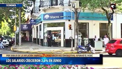 Los salarios crecieron 2,3% en junio