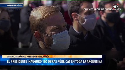 El presidente inauguró 100 obras públicas en toda la argentina
