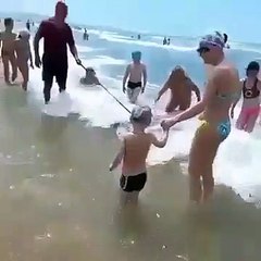 Homem detido por levar crocodilo preso com uma trela à praia