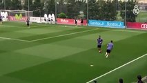 Golo de Sergio Ramos no treino do Real Madrid