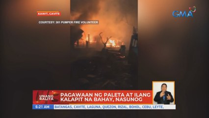Pagawaan ng paleta at ilang kalapit na bahay, nasunog | UB