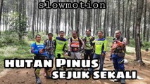Slow motion trail adventure hutan Pinus Bandung barat