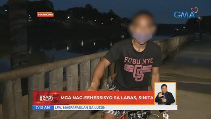 Mga nag-eehersisyo sa labas, sinita | UB