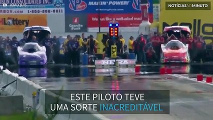 Piloto sai ileso de acidente explosivo