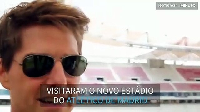 Tom Cruise visita novo estádio do Atlético de Madrid