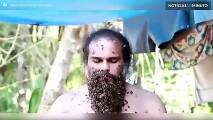 Conseguiria ficar parado com mil abelhas à volta?