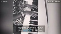 Filha de Heidi Klum num dueto ao piano com Seal