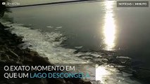 Veja o que acontece quando um lago descongela