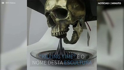 Escultura impressionante com liquido magnético