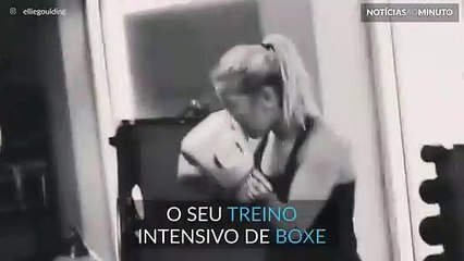 Ellie Goulding treina boxe