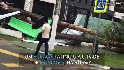 Violento furacão devasta a cidade de Moscovo, na Rússia