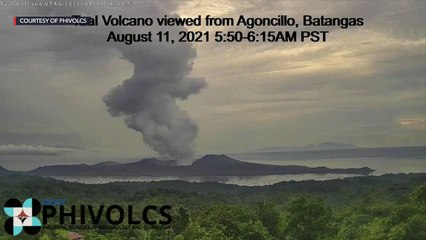 Taal Volcano’s main crater resumes degassing of steam-rich plume