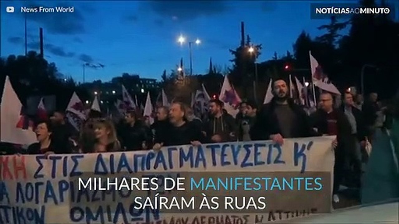 Gregos protestam contra austeridade