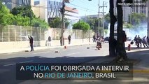 Protestantes no Brasil envolvem-se em confrontos com a Polícia