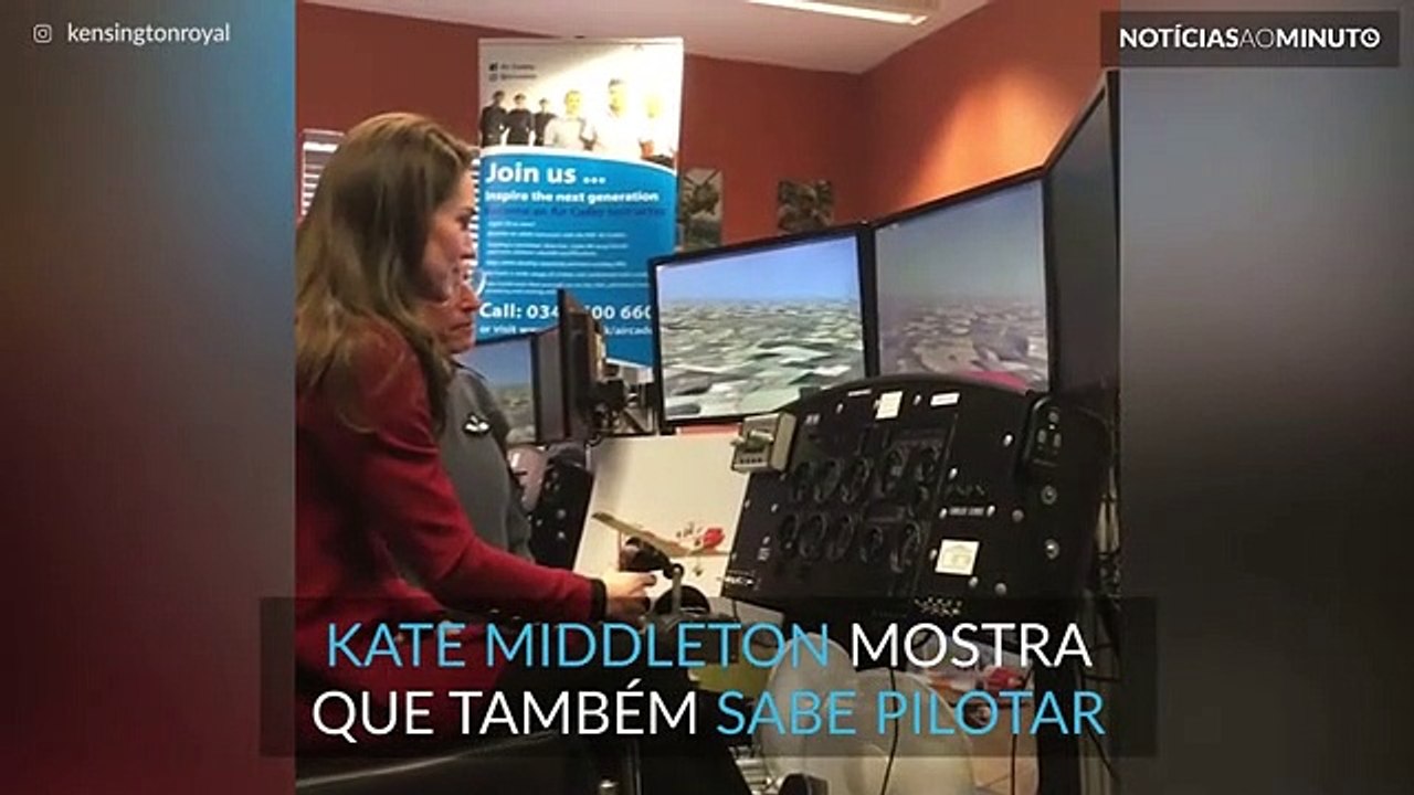Kate Middleton aprende a pilotar