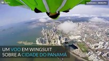 Um voo fantástico entre arranha-céus na cidade do Panamá