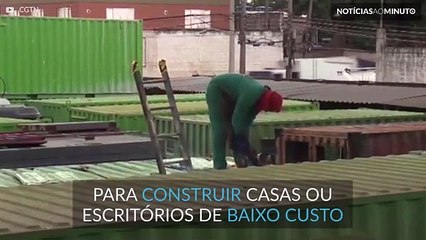Contentores são aproveitados como casas e escritórios