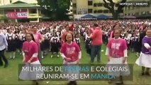 Milhares de freiras e colegiais dançam em protesto