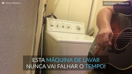 Há um novo sucesso na Internet, tocado por... uma máquina de lavar