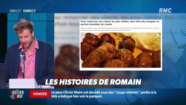 «Les 3 histoires de Romain Poisot » : Une bougie au parfum boulette de viande, une automobiliste sur l'autoroute avec une voiture sans permis et les Sud Coréennes se coupent les cheveux - 11/08
