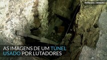 Túnel de 'lutadores' encontrado sob ruínas de loja em Aleppo