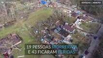 Tornado deixa enorme rasto de destruição no sudeste dos Estados Unidos