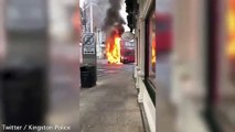 Autocarro de dois andares incendeia-se em Londres