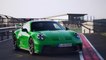The new Porsche 911 GT3 Design Preview in Python green