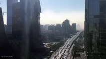 Em minutos, assim fica Pequim coberta por uma nuvem de poluição