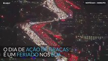 Fila de trânsito em Los Angeles com tamanho inacreditável