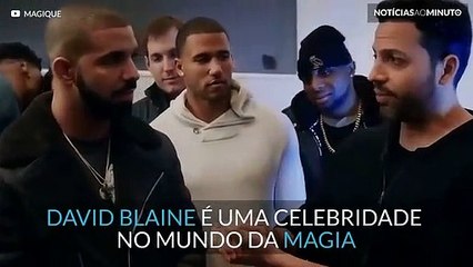 Drake em pânico com truque de magia de David Blaine