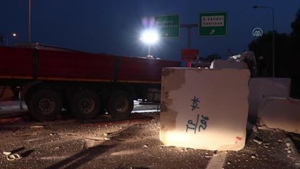 2 tırın çarpışması sonucu 3 kişi yaralandı