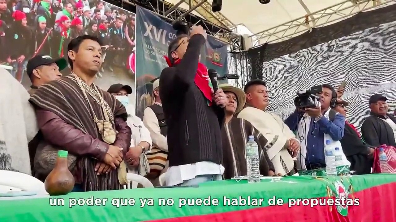 Gustavo Petro se dirige a los pueblos indígenas de Colombia congregados en el XVI Congreso CRIC 2021