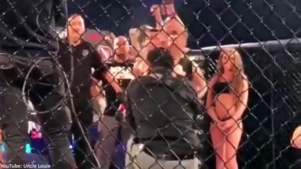 Lutador de MMA agride ring girl